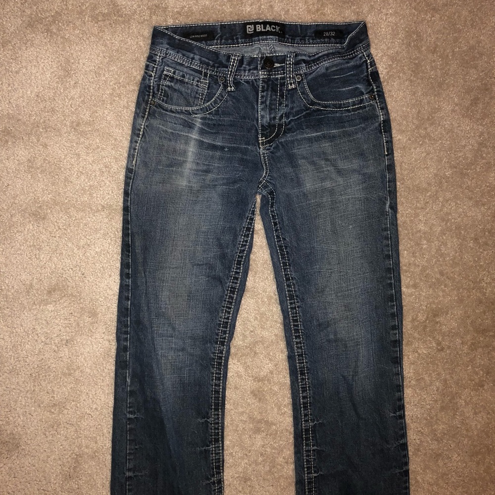Men’s Buckle Black Jeans